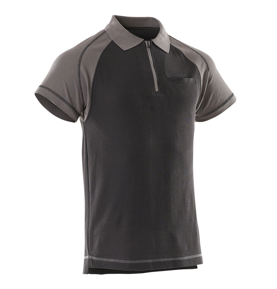 MASCOT® IMAGE Polo-Shirt mit Brusttasche »Bianco« Gr. 2XL, schwarz/anthrazit - gibt’s bei HUG Technik ✓