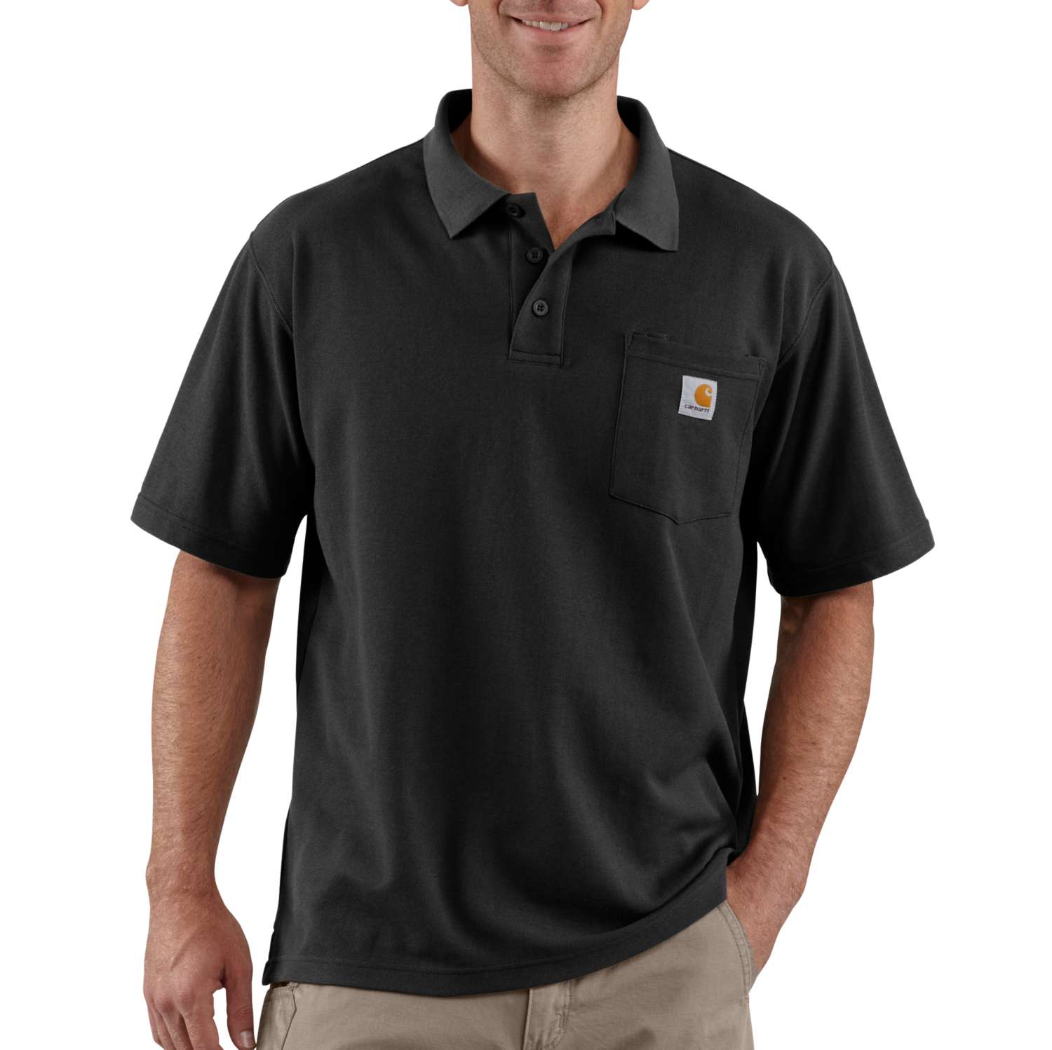 carhartt® Herren Poloshirt WORK POCKET POLO S/S, black - gibt’s bei ☆ HUG Technik ✓