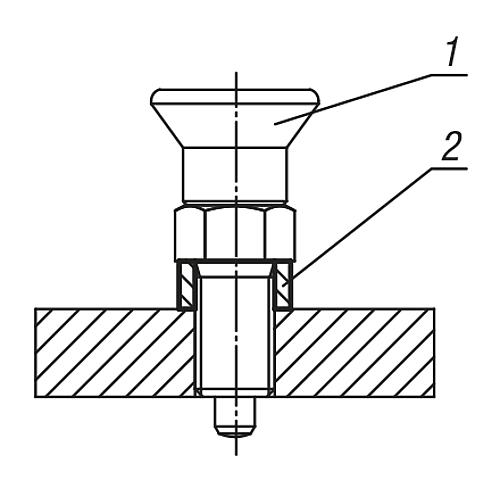 Distanzring D1=11 D1=11 L=2 Edelstahl, D=8 - K0665.90811021 - bei HUG Technik ☆