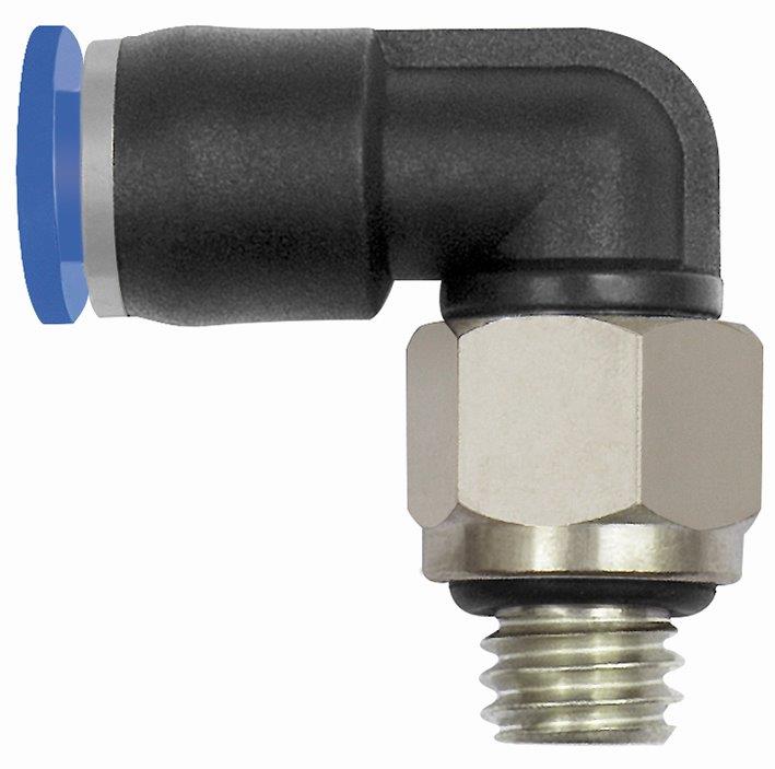 L-Steckverschraubung »Blaue Serie« mini, drehbar, G 1/8 - direkt von HUG Technik ✓