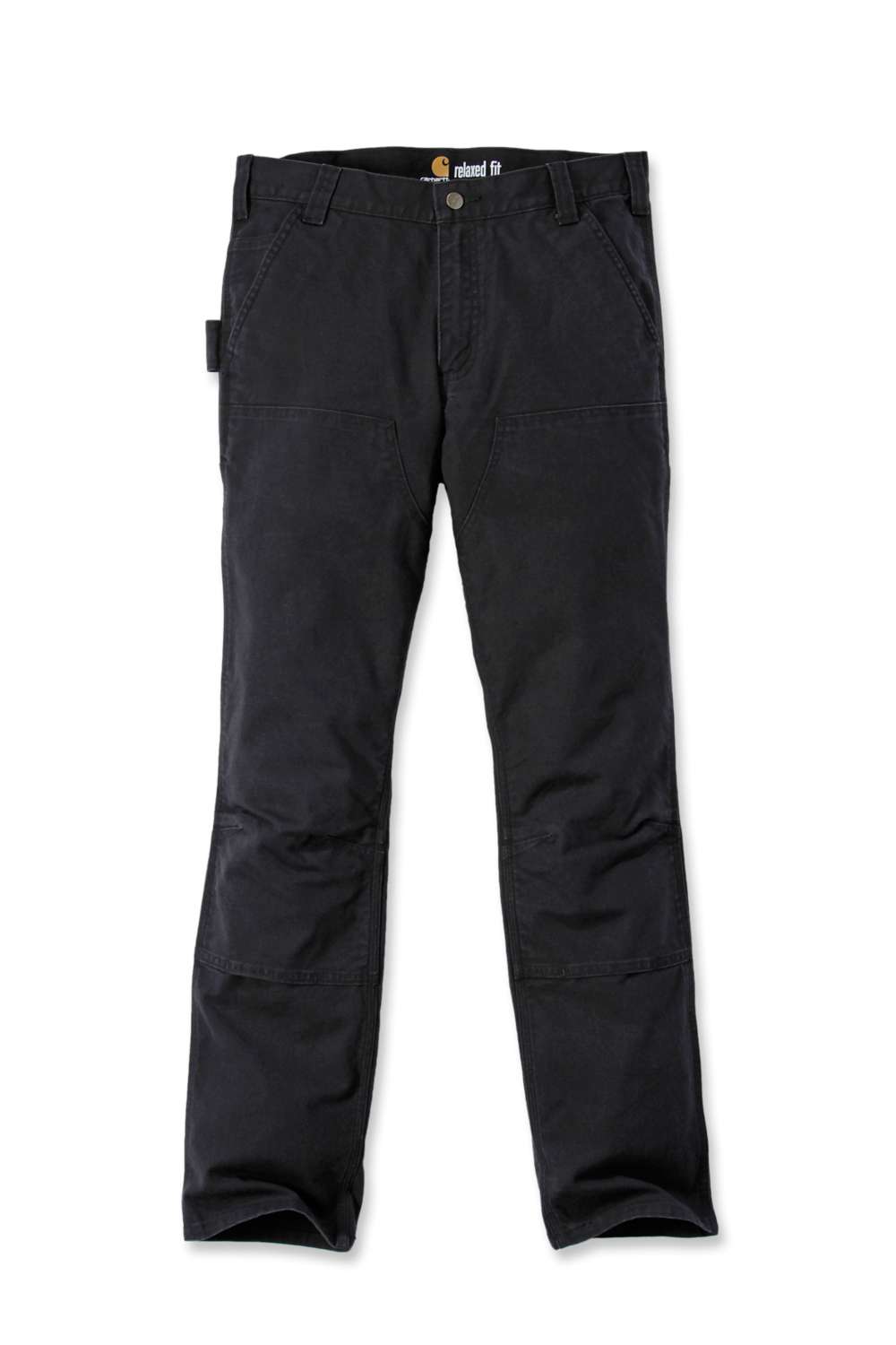 carhartt® Herren Stretch Canvas Hose, gerade, STRETCH DUCK DOUBLE FRONT black Flach  - bei HUG Technik ✭