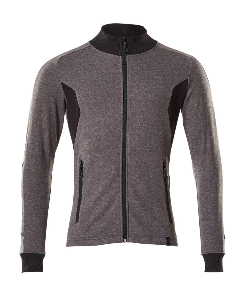 MASCOT® ACCELERATE Sweatshirt mit Reißverschluss  Gr. 2XL/ONE, dunkelanthrazit/schwarz - erhältlich bei ♡ HUG Technik ✓