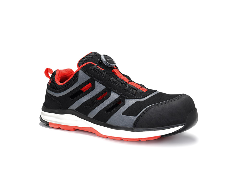 JORI Sicherheitssandale jo_RAPID BOA® black-red Easy ESD S1P - bei HUG Technik ☆