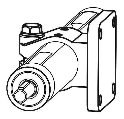 Rohrverbinder mit Flansch für Lineareinheit Form: A, Typ=30, Edelstahl 1.4308 elektrolytisch poliert - K0498.130 - bei HUG Technik ✭