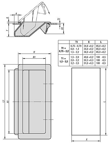 Griffschale, L1=110, L=100, H=57, Steckbar, Polyamid schwarz - K1306.11057 - gibt’s bei HUG Technik ✓