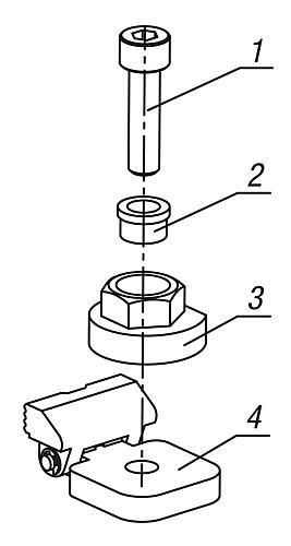 Niederzugspanner mit Exzenter, M08, S=4, F=3,5, Vergütungsstahl schwarz brüniert - K1695.081 - gibt’s bei HUG Technik ✓