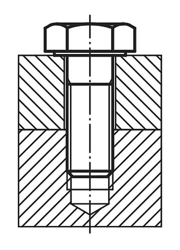 Sechskantschraube mit Schaft DIN931, DIN EN ISO4014, DIN EN24014 M05X30, B=16, SW=8, Edelstahl A4 blank - K0870.605X30 - bei HUG Technik ☆