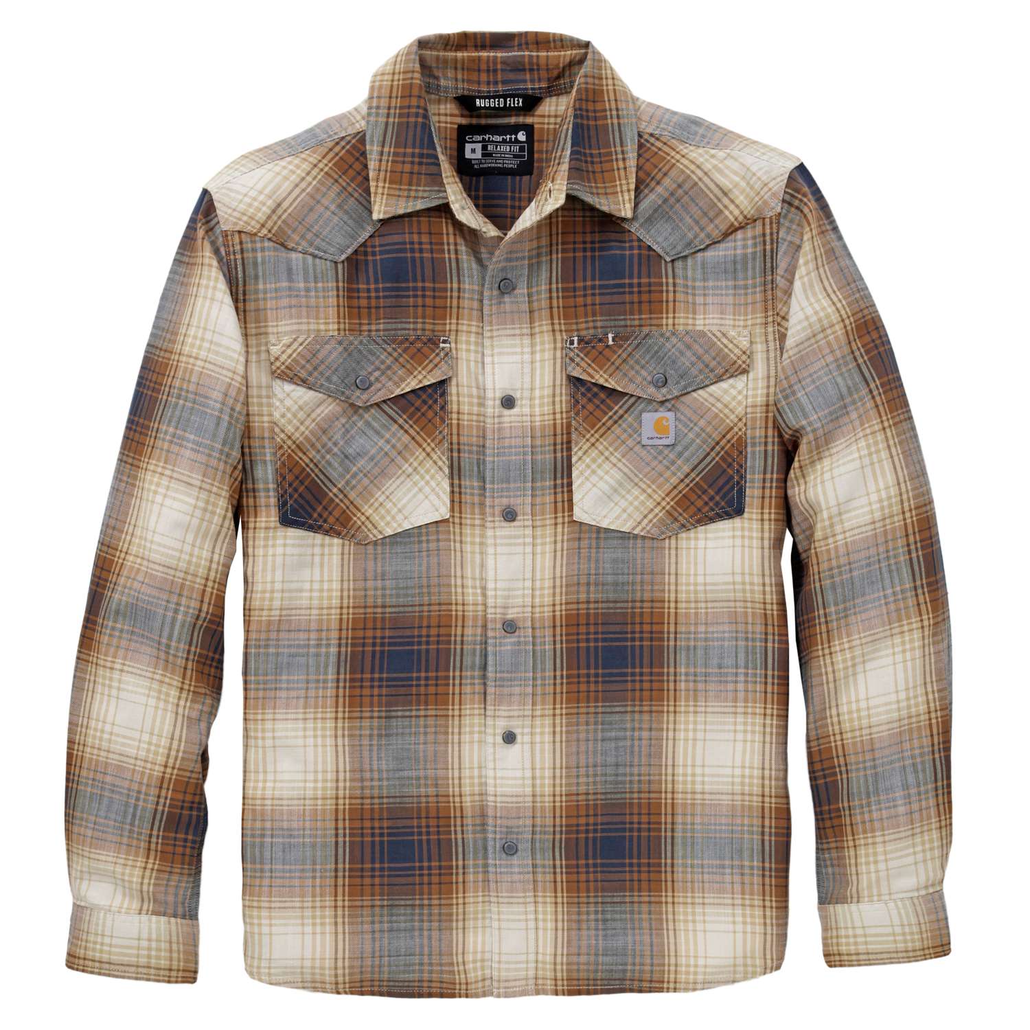 carhartt® Hemd »Montana Bozeman Relaxed LS Plaid Shirt« in sandstone.