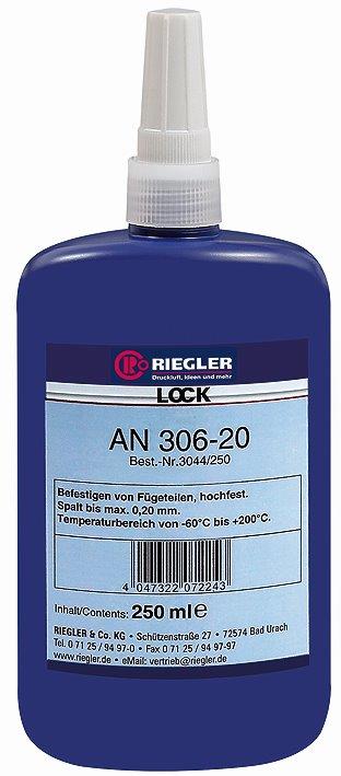 RIEGLER Lock AN 306-20, anaerober Klebstoff, hochfest, 250 ml - gibt’s bei HUG Technik ✓