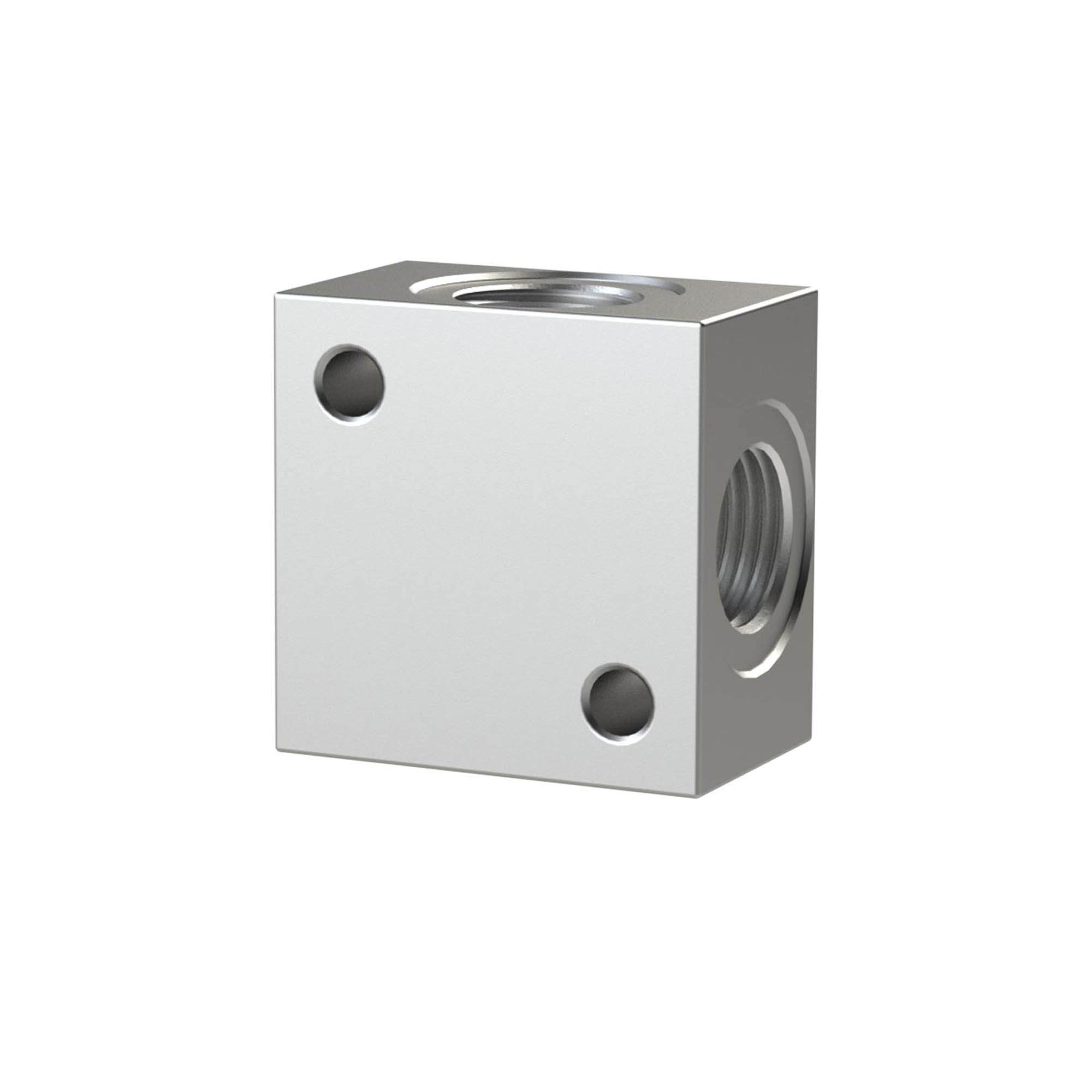 Kreuz-Verteiler, anflanschbar, G 3/8 Aluminium, SW 25 - bekommst Du bei HUG Technik ♡