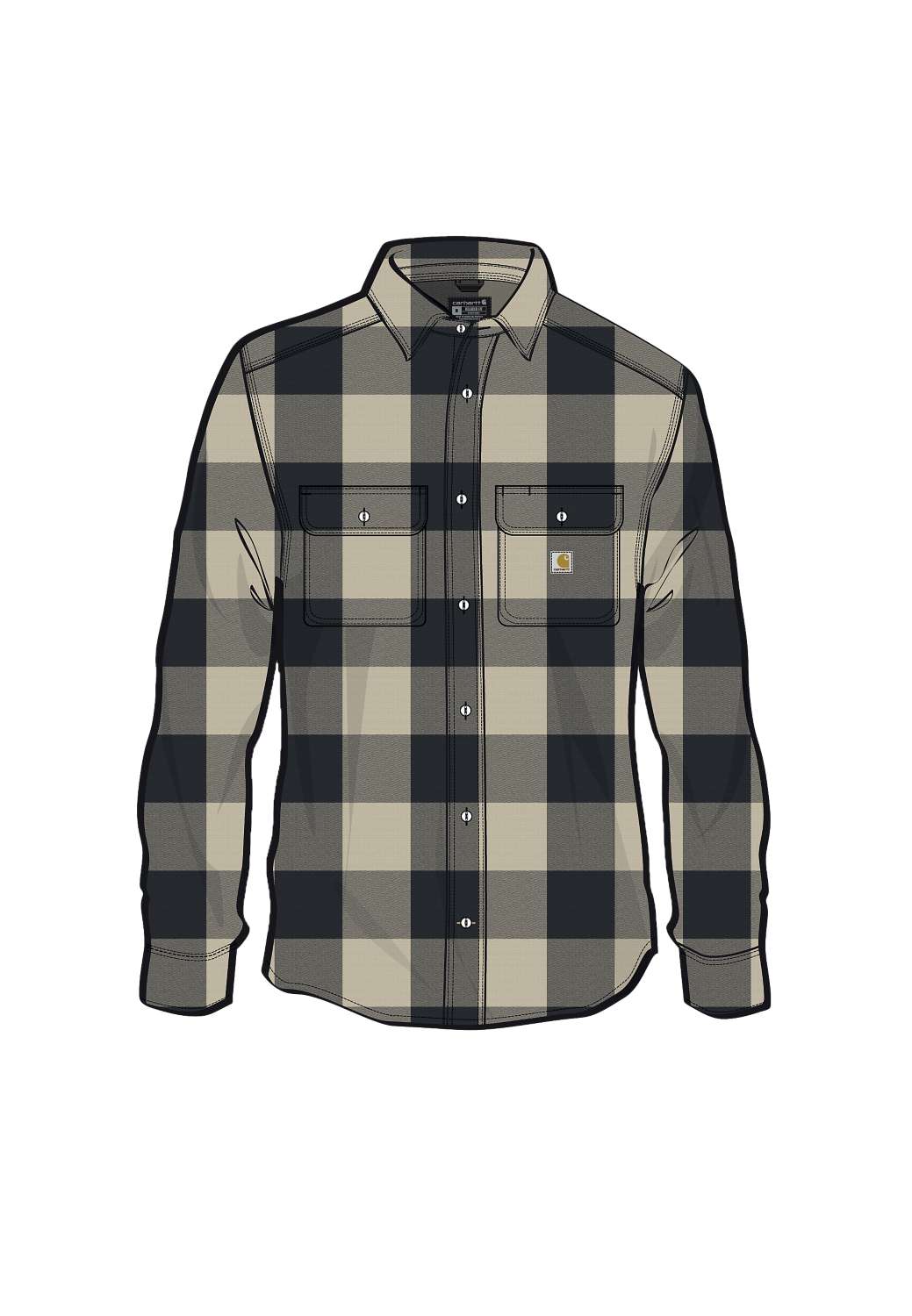 carhartt® Herren Shirt »LONG-SLEEVE PLAID SHIRT« oat milk - jetzt NEU  bei ✭ HUG Technik ✓