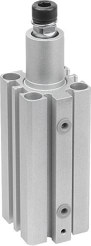 Schwenkspanner pneumatisch, linksschwenkend, Gr.40, Form:B 52X5X134,5, Aluminium silber - K1812.24020