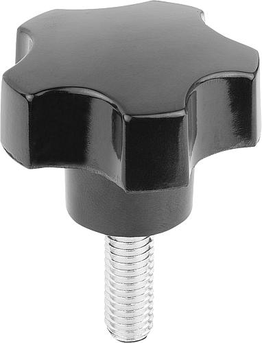 Fünfsterngriff M06x12, D=32 - K0185.3206X12 - gibt’s bei HUG Technik ✓