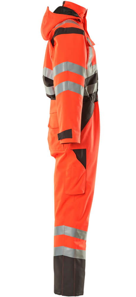 MASCOT SAFE YOUNG Winteroverall Safara hi-vis rot/dunkelanthrazit, Seitenansicht