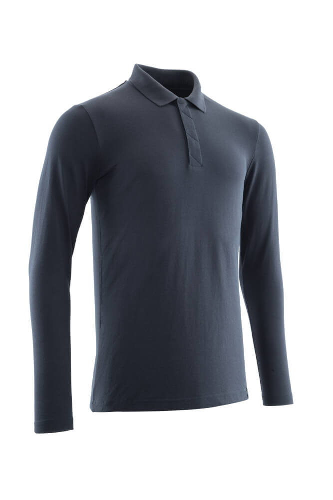 MASCOT® CROSSOVER Polo-Shirt, Langarm  Gr. 2XL/ONE, schwarzblau - direkt bei HUG Technik ✓