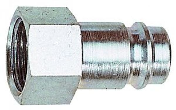 Nippel für Kupplungen NW 10, Stahl gehärtet/ vernickelt, G 1/2 IG - erhältlich bei ♡ HUG Technik ✓