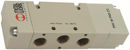 5/3-Wegeventil pneumatisch, monostabil, G 3/8, DN 13,3, Funktion 5/3B - bei HUG Technik ☆