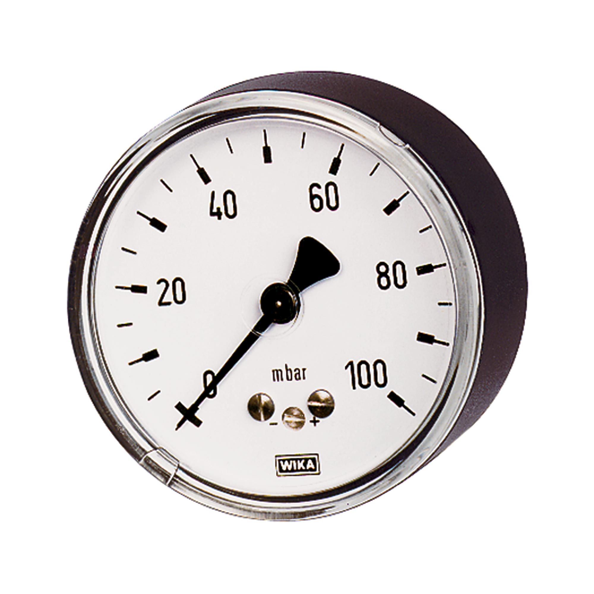 Kapselfedermanometer, G 1/4 hinten zentrisch, 0 - 400 mbar, Ø 63 - direkt bei HUG Technik ✓
