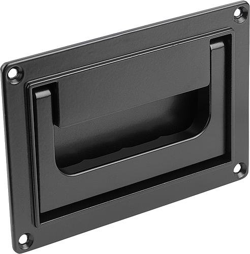 Schalengriff klappbar A=130, Form: A Aluminium, schwarz, Komp: pulverbeschichtet - K0240.07911811 - bei HUG Technik ♡
