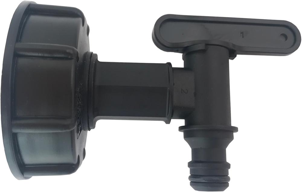 IBC Container-Adapter mit Auslaufbogen und Quick Connector, PP,  IBC IG 2 (S60x6) - erhältlich bei ✭ HUG Technik ✓