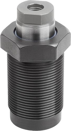 Einschraubzylinder hydraulisch, Form:B einfach wirkend, DK=12, Hub=10, gebohrte Kanäle Stahl - K1861.1210230811