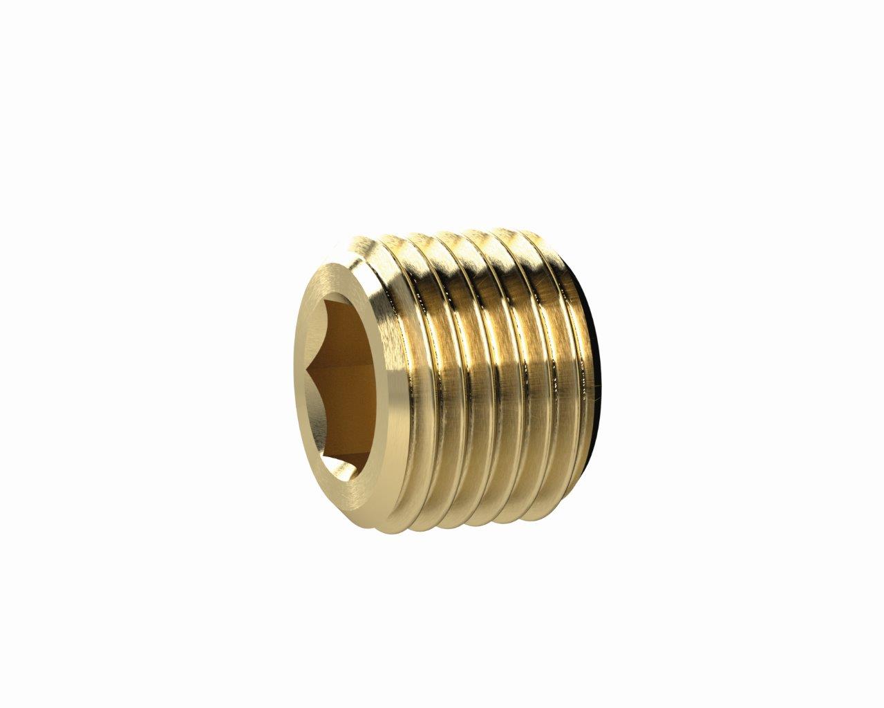 Verschlussschraube, Innensechskant, ohne Bund, G 1/4, SW 7, Messing - bekommst Du bei ★ HUG Technik ✓ Verschlussschraube, Innensechskant, ohne Bund, G 1/4, SW 7, Messing - bekommst Du bei ★ HUG Technik ✓