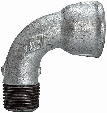 Bogen 1a, kurz, 90°, IG/AG, Rp/R 2, schwarzer Temperguss - erhältlich bei ❣ HUG Technik ✓