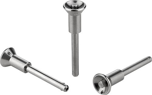 Kugelsperrbolzen mit Pilzgriff, D1=10, L=20, L1=8,9, L5=28,9, Edelstahl 1.4542, hohe Scherfestigkeit - K0791.12510020 - kommt direkt von HUG Technik 😊
