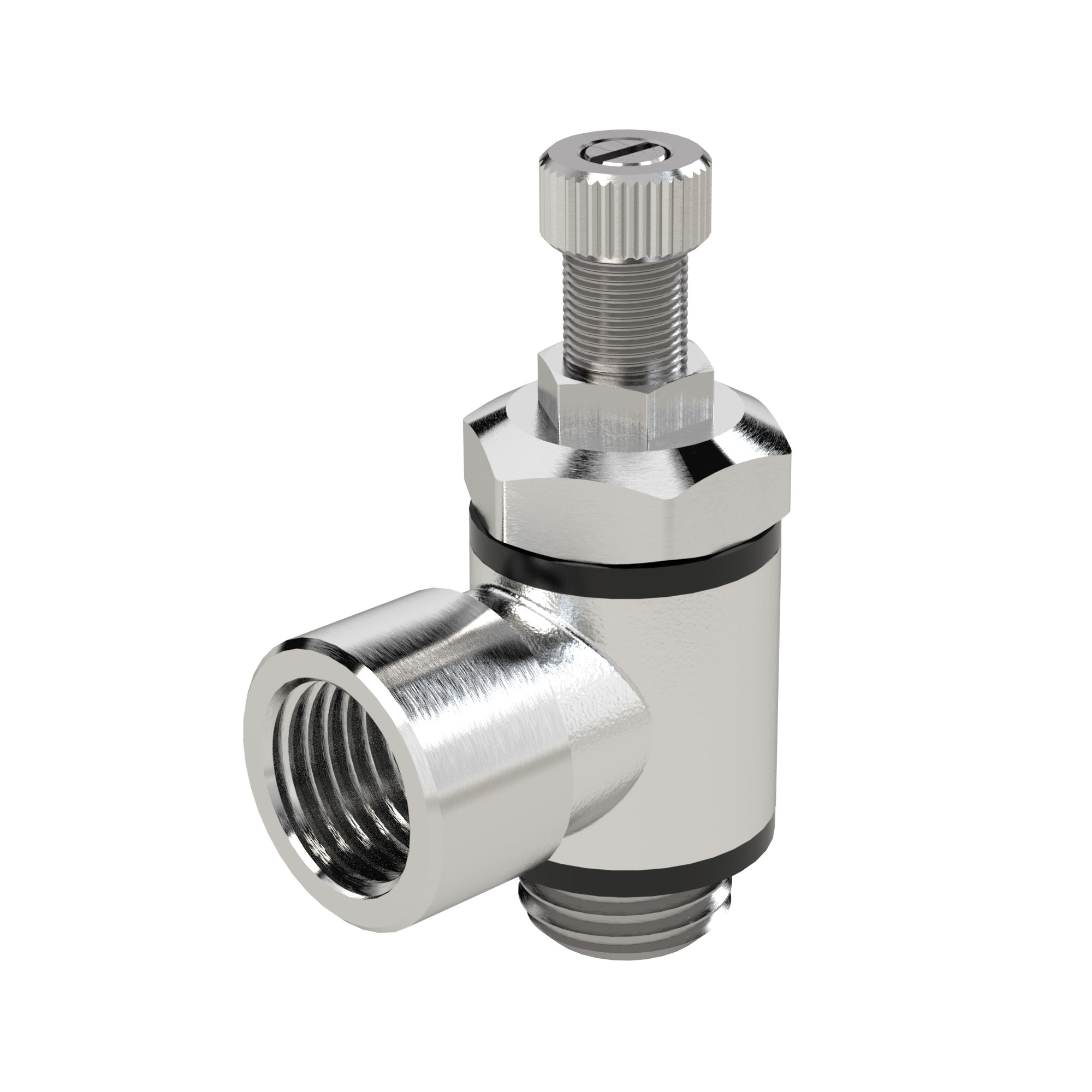 Drosselventil, beidseitige Drosselung (B) G 3/8 IG, G 3/8 - gibt’s bei ☆ HUG Technik ✓