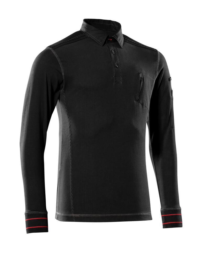 MASCOT® FRONTLINE Polo-Sweatshirt »Ios« Gr. 2XL, schwarz - bei HUG Technik ✓