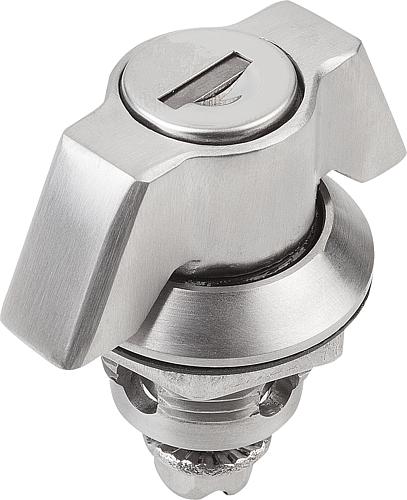 Drehriegel mit Knebel , Edelstahl blank - K1108 - bekommst Du bei ★ HUG Technik ✓