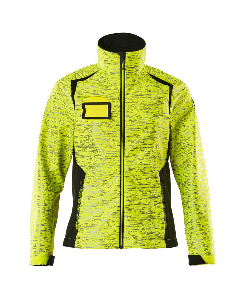 MASCOT® ACCELERATE SAFE Soft Shell Jacke  Gr. 2XL, hi-vis gelb/schwarz - gibt’s bei HUG Technik ✓