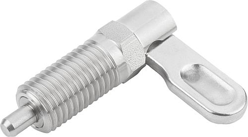 Sperrriegel mit Anschlag M10, Form: A Edelstahl, rechts, D=4 - K1285.2040410 - bei HUG Technik ✭