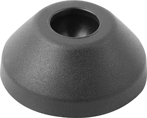 Teller, Form:A Thermoplast, schwarz, D=100 - K0415.1100 - bei HUG Technik ♡