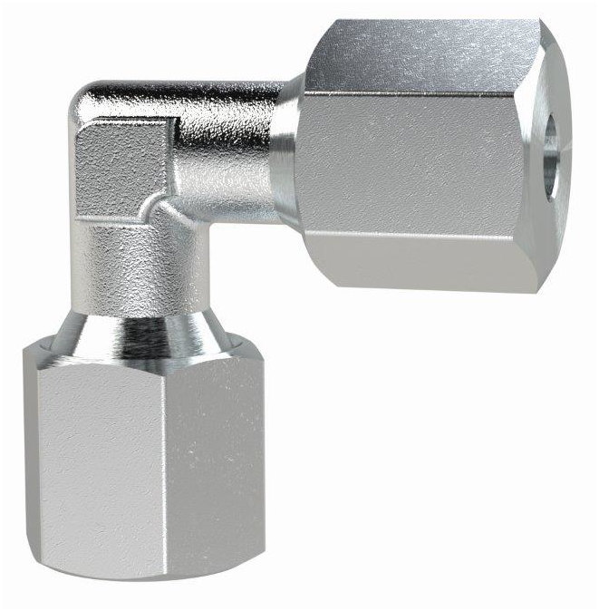 Verschraubung Winkel, Rohr-Außen-ø 4 mm, PN 100 bar, Stahl verzinkt - gibt’s bei HUG Technik ✓