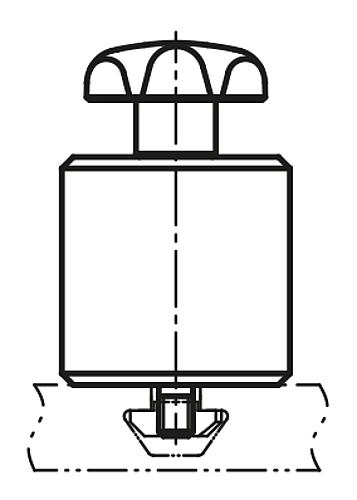 Klemmanschlag verstellbar M06 Aluminium, Natur Eloxiert, Komp: Autom.Stahl, Komp: blau passiviert - K1214.064040 - gibt’s bei HUG Technik ✓