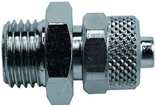 Einschraubverschraubung gerade »value line«, G 1/4 AG, L1 29.5, SW 16, Schlauch 10/8, Messing vernickelt - erhältlich bei ✭ HUG Technik ✓