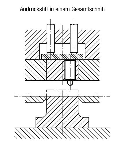 Federndes Druckstück Standard Federkraft M03 L=10 Edelstahl, Komp: Bolzen aus POM - K0320.03 - direkt von HUG Technik ✓