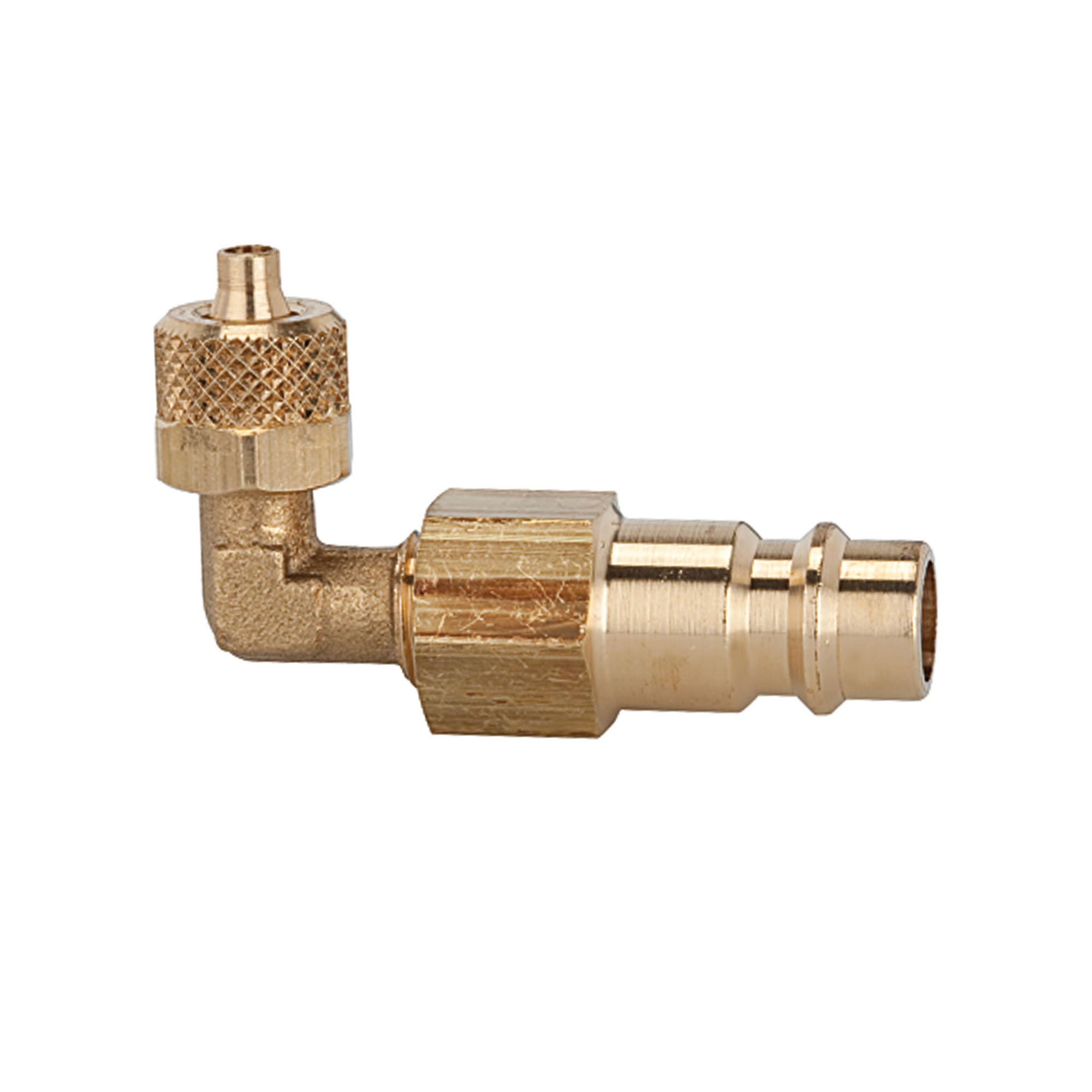 Einsteckwinkel für Kupplungen NW 7,2-7,8, Messing blank, für Schlauch 10x8 - direkt von HUG Technik ✓