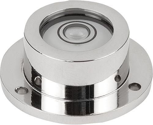 Dosenlibelle mit Anschraubflansch D1=14 H=10, Form:A Messing, Komp:Polyamid, D=20, E30' Empfindlichkeit 30' - K1154.1141030 - direkt von HUG Technik ✓