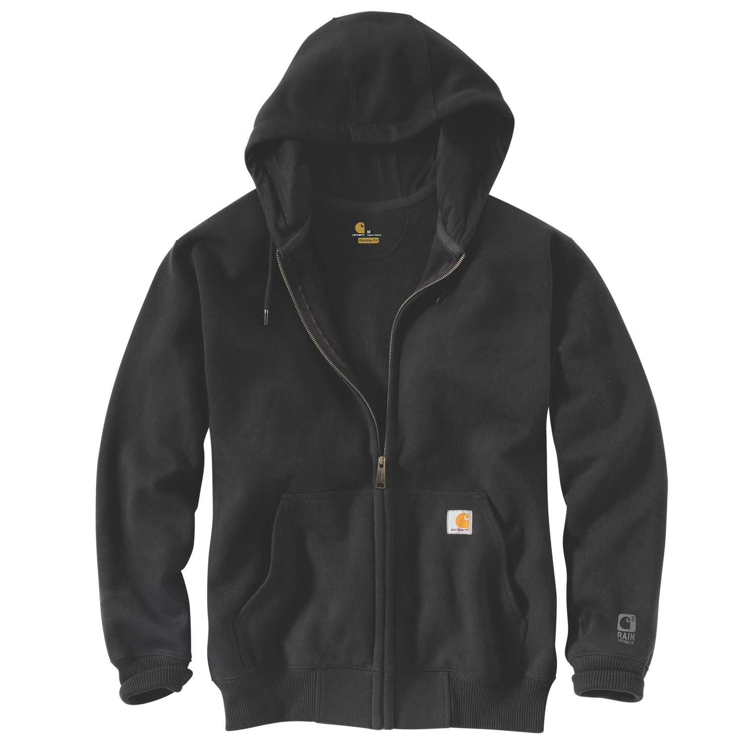 carhartt® »Paxton Full Zip Sweatshirt« in black, flachgelegt.