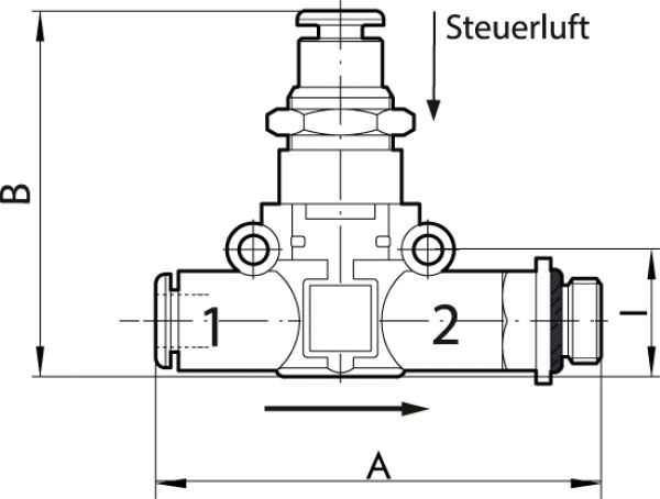 3/2-Wegeventil, pneumatisch NC, Schlauch/Gewinde, G 1/4, Schlauch-ø 6 mm - bekommst Du bei HUG Technik ♡