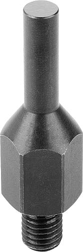 Produktbild Auflagebolzen Stiftform, M06 Aussengewinde, H=20, D1=4, SW=10, Form: A, Vergütungsstahl vergütet - K1105.1060420 - gibt’s bei ☆ HUG Technik ✓