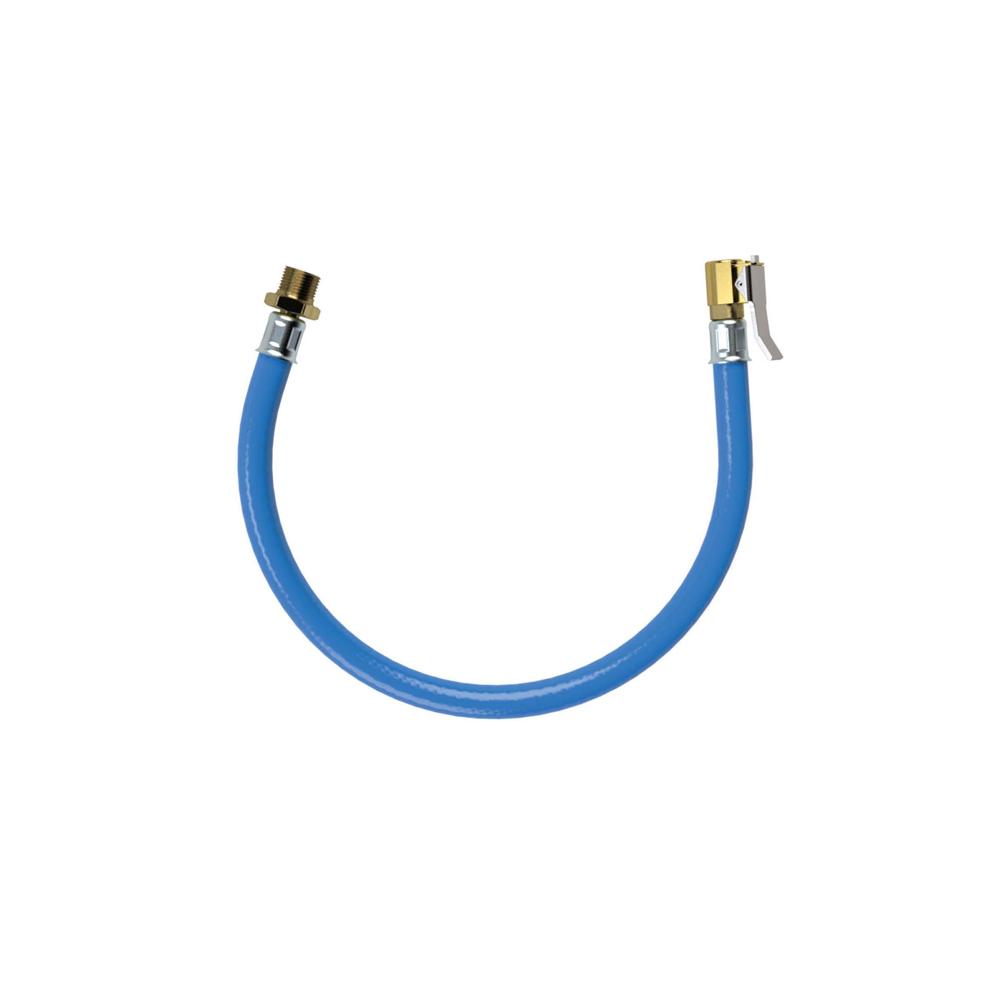 Schlauch komplett, Messing, für Handreifenfüllmesser in Pistolenform - bei HUG Technik ☆