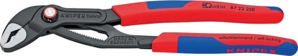 KNIPEX® Wasserpumpenzange Cobra QuickSet mit 2-Komponenten-Griffen 250 mm - direkt von HUG Technik ✓