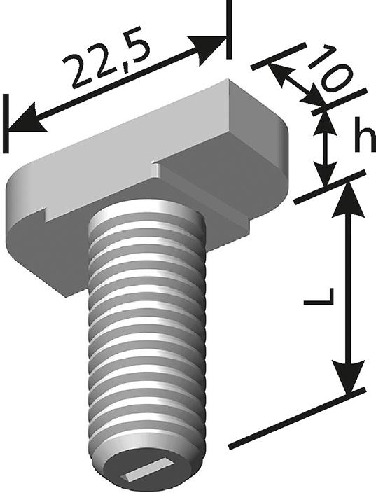 Hammerkopfschraube HS 28/15 M 8x 20 inkl. Mutter, Stahl 8.8 galvanisch verzinkt, Packung mit 100 Stück - bei HUG Technik ✭