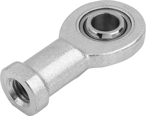 Gelenkkopf DIN12240-1 mit Gleitlagerung M06X11, D=6 Rechtsgewinde, Autom.Stahl verzinkt, Komp:Wälzlagerstahl - K2084.06