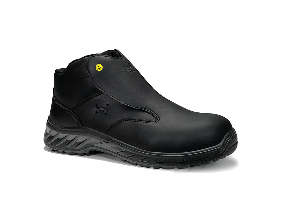 JORI Sicherheitsschnürstiefel, CLEAN Slipper black Mid ESD S3, 16671 - direkt von HUG Technik ✓