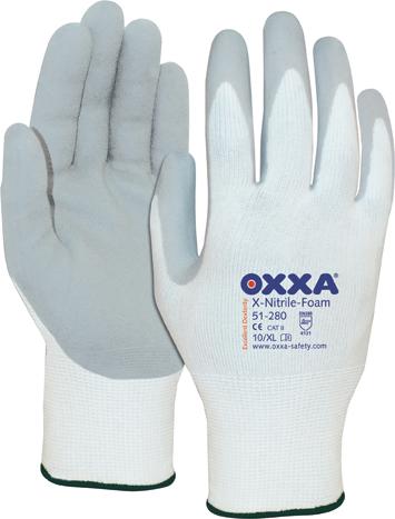 OXXA® Handschuh X-Nitrile- Foam, weiss-grau - bei HUG Technik ♡