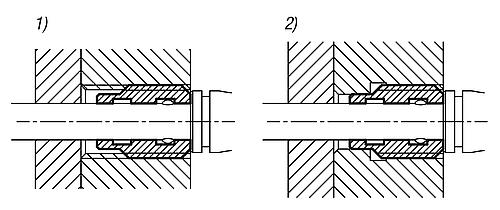 Aufnahmebuchse M12, D=5, Edelstahl 1.4305 blank - K1416.10512 - gibt’s bei ☆ HUG Technik ✓